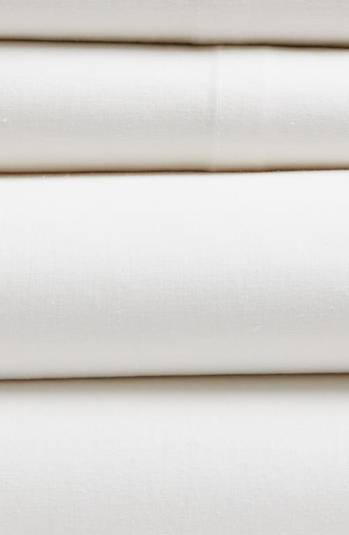 Nordstrom Cotton & Linen Sheet Set In White