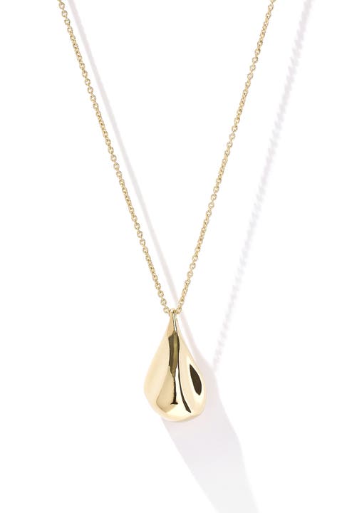 14kt Gold Vermeil Fluid Pebble Necklace