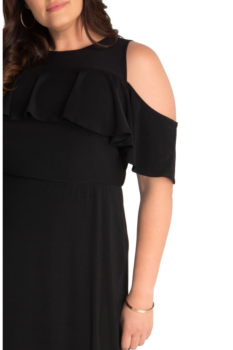 Piper Cold Shoulder Dress, Alternate, color, BLACK