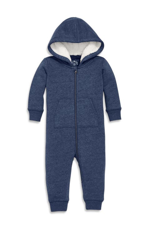 Baby Teddy Fleece-Lined Zip Romper