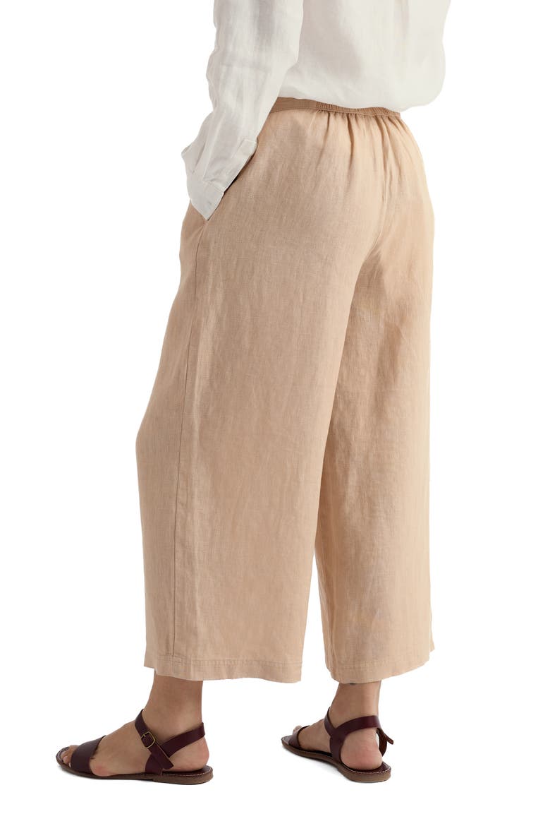 Merrivale Linen Culottes, Alternate, color, WHELK