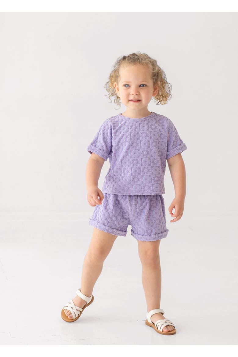 Veronica Short Sleeve Two Piece Set, Alternate, color, Purple