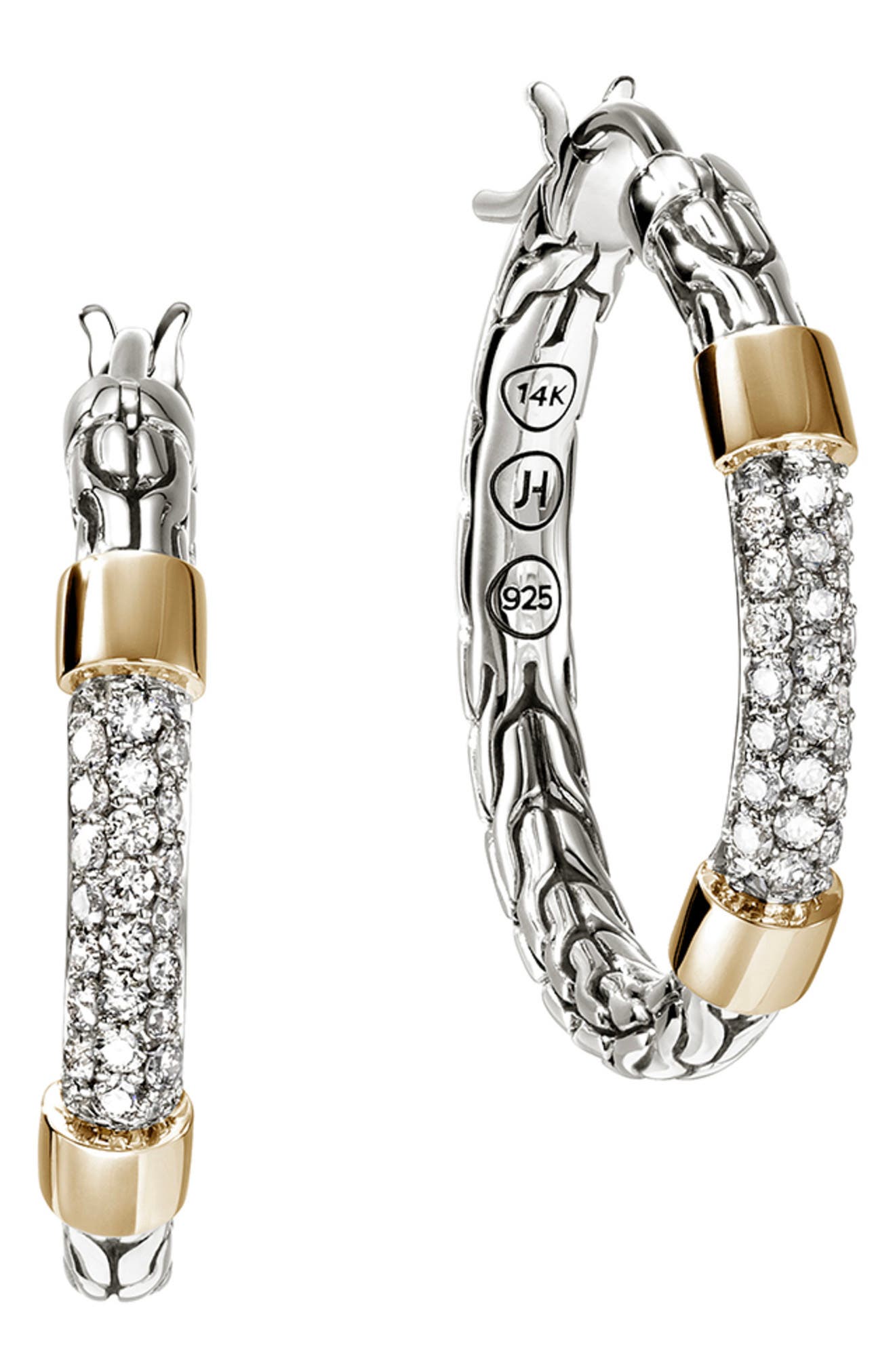 JOHN HARDY JOHN HARDY JH ESSENTIALS 14K GOLD HOOP EARRINGS, 23MM