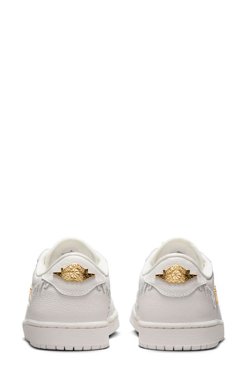 Jordan 1 Low Se Sneaker In Sail/metallic Gold/sail