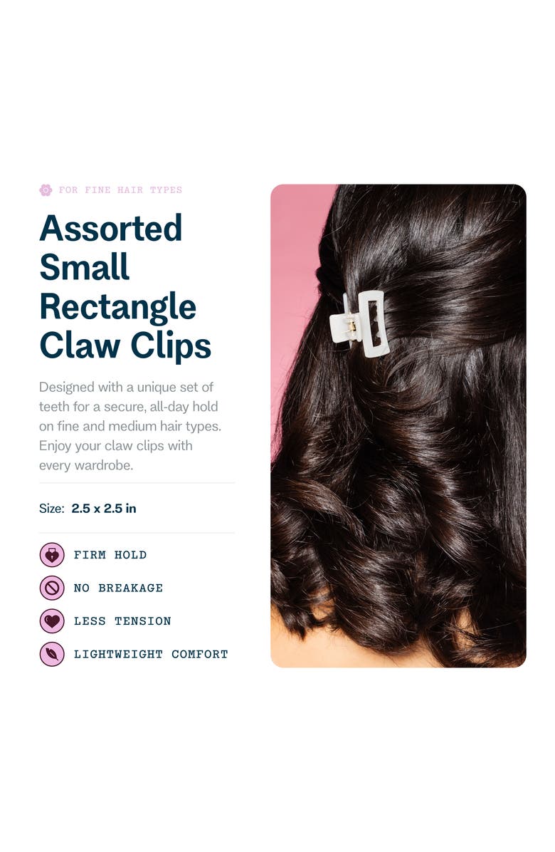 Gimme Beauty Small Rectangle Claw Clip for Fine Hair, Alternate, color, Beige