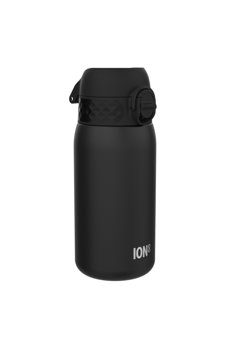 Single Walled Stainless Steel Water Bottle - 13oz, Main, color, Black