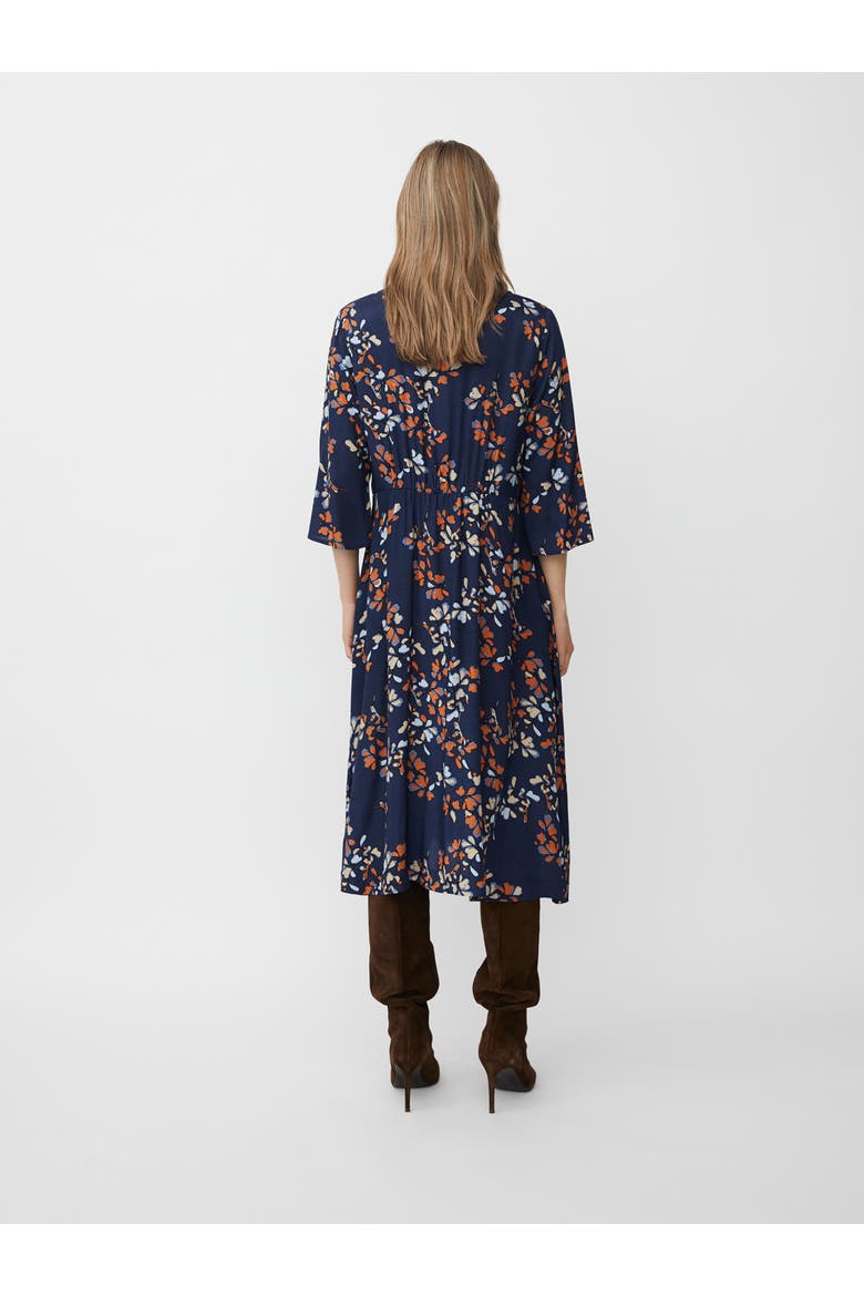 MaNymari Round Neck 3/4 Sleeve Dress, Alternate, color, Autumnal