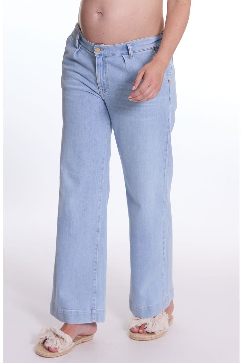 Kelly Wide Leg Maternity Jeans, Main, color, LIGHT BLUE