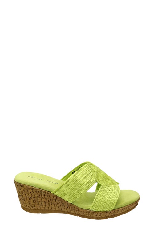 David Tate Vibe Wedge Slide Sandal In Citrus