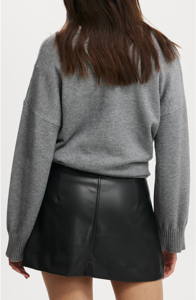 Cotton On Women's Faux Leather Mini Skirt Nth, Alternate, color, 