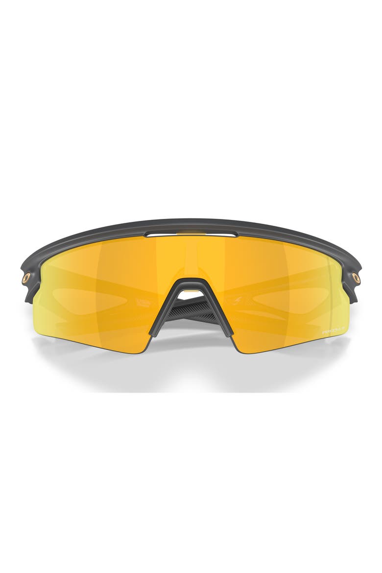 Gender Inclusive Sphaera 37mm Polarized Shield Sunglasses, Alternate, color, MATTE CARBON / PRIZM 24K POLAR