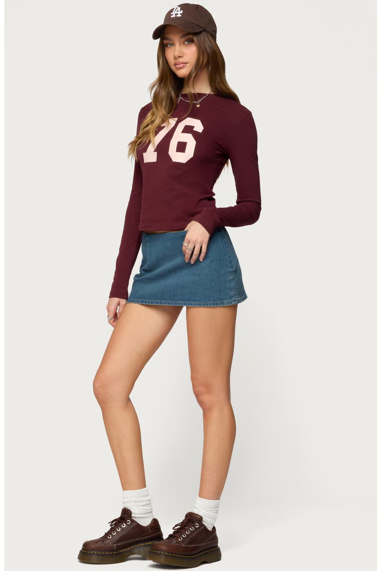76 Stretch Cotton Graphic T-Shirt, Alternate, color, WINE