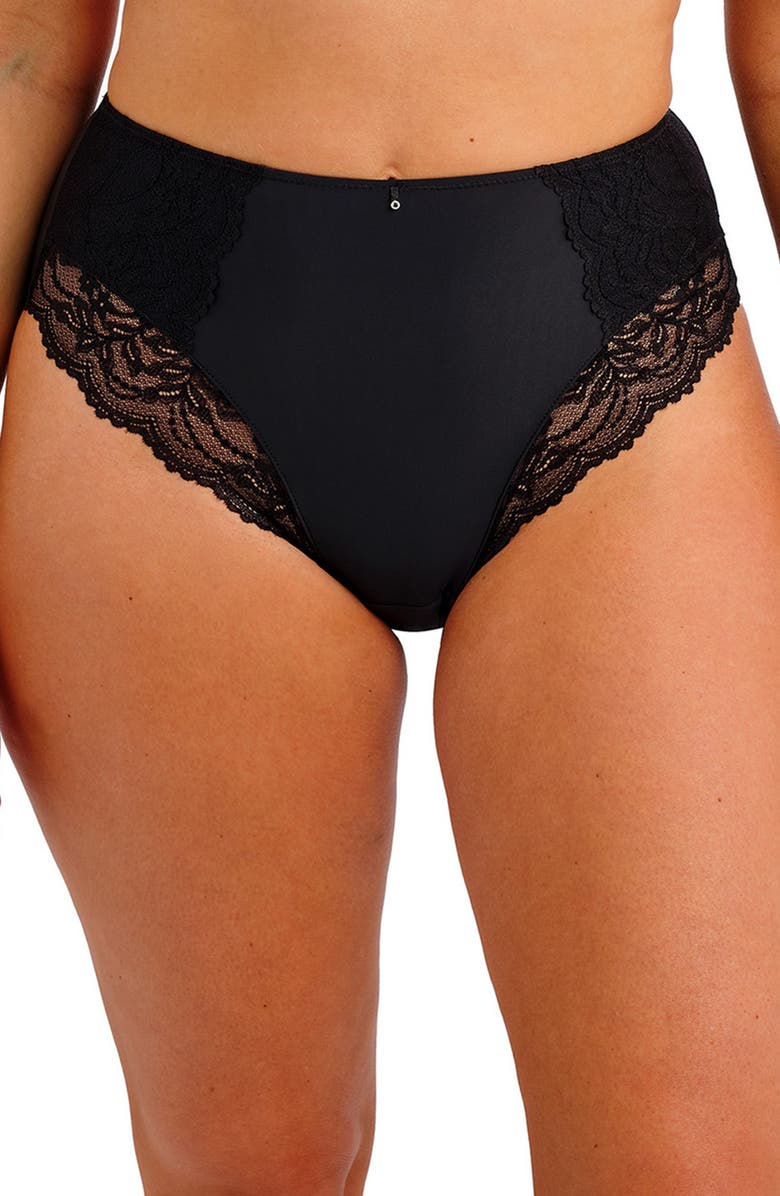 Fantasie Cesile High Waist Briefs, Main, color, Black