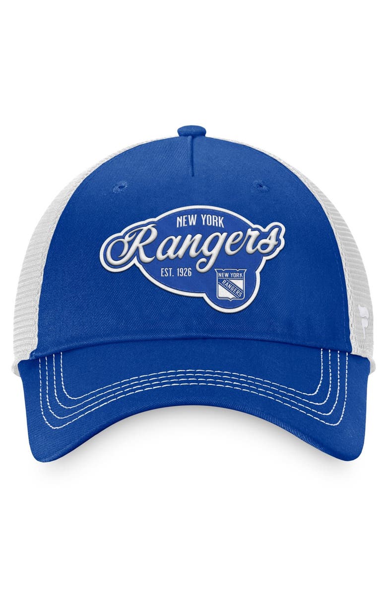 FANATICS Women's Fanatics Branded Navy/White New York Rangers Fundamental Trucker Adjustable Hat, Alternate, color, Royal