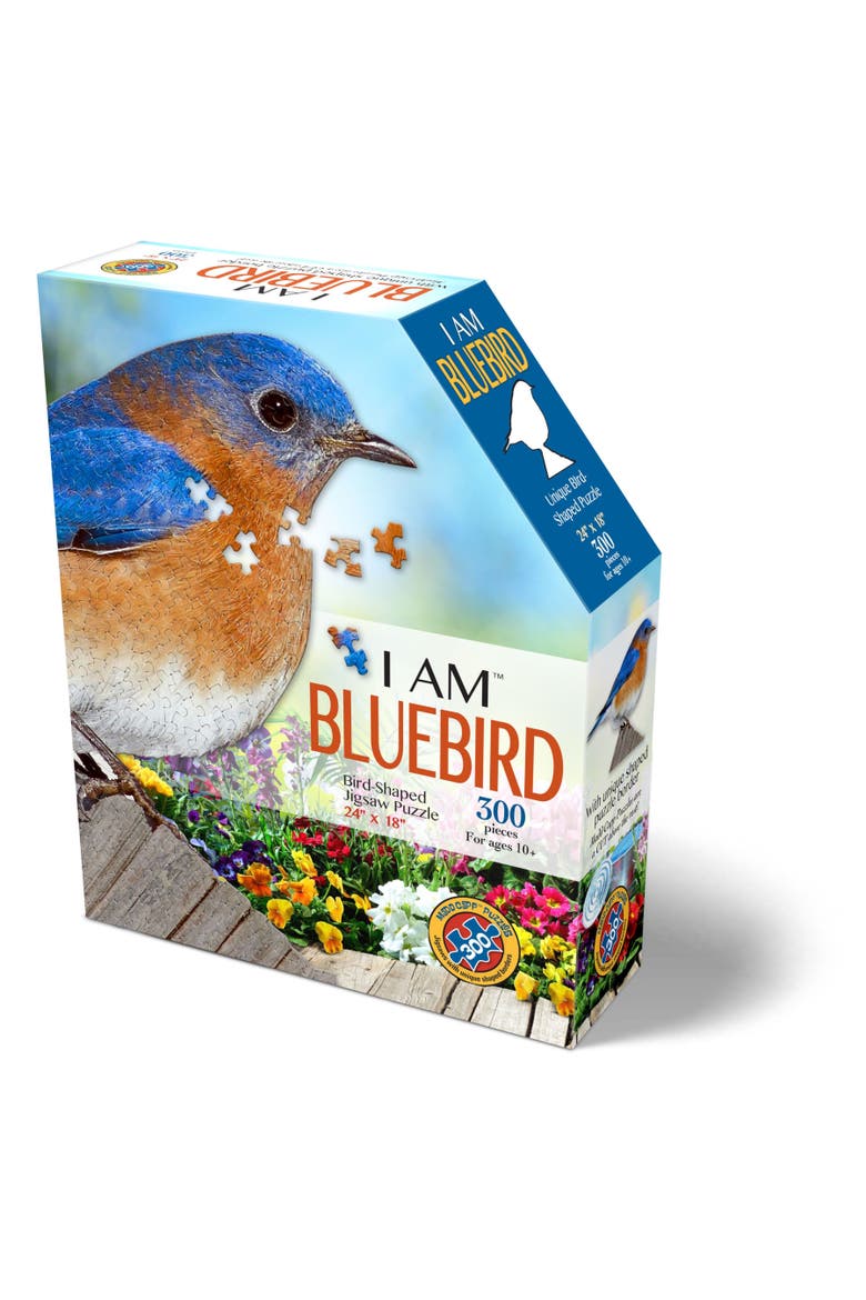 I Am Bluebird 300Piece Birdshaped Jigsaw Puzzle, Main, color, Multicolored