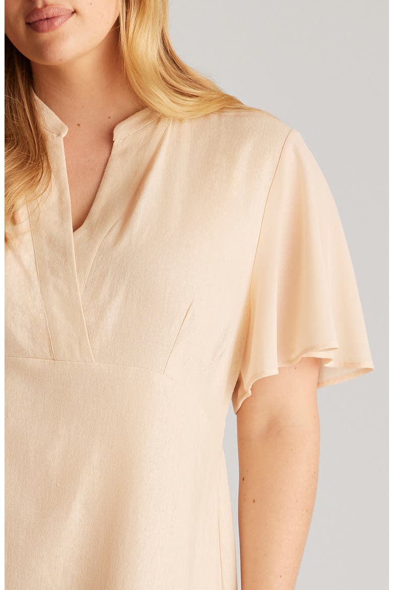 Claudia Linen Blend A-Line Dress, Alternate, color, NATURAL