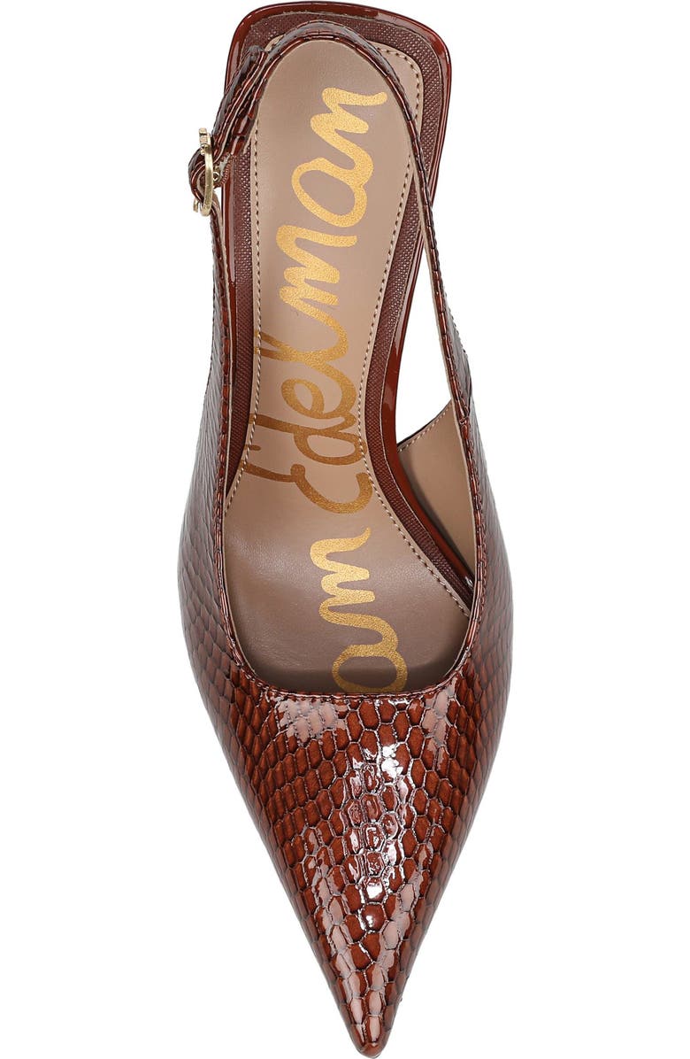 Sam Edelman Odette Slingback Pointed Toe Pump, Alternate, color, Antique Copper