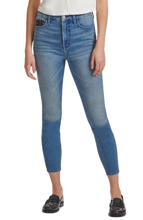 High Waist Ankle Skinny Jeans (Malaga)