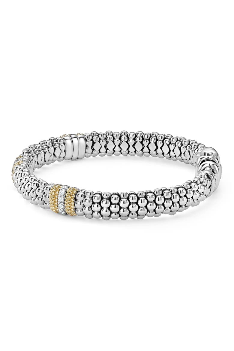 Caviar Lux Diamond Bracelet, Alternate, color, SILVER
