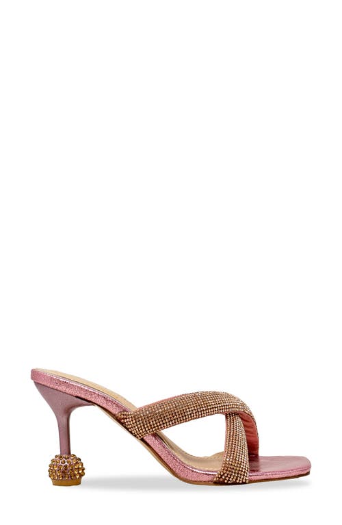 Chase & Chloe Chase And Chloe Rhinestone Cross Strap Sandal