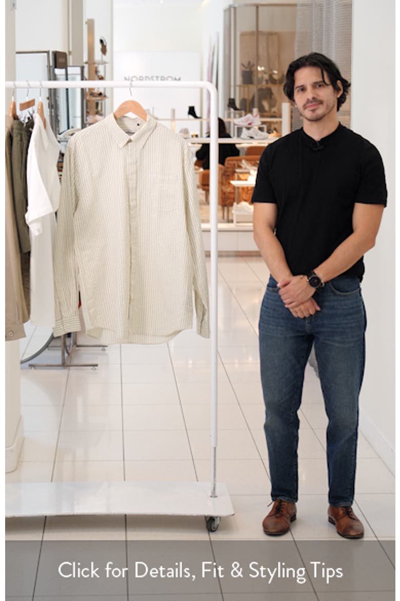 Cresswell Stripe Cotton Seersucker Button-Down Shirt video