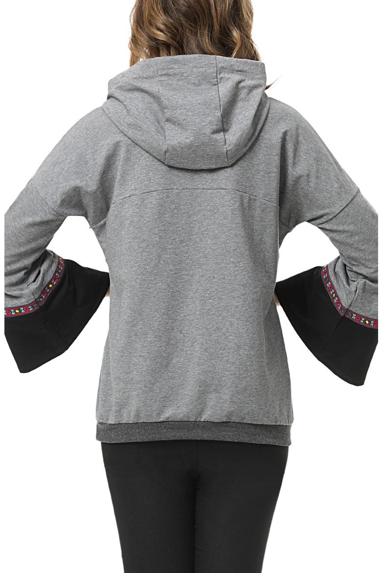 Layla Cowl Neck Maternity/Nursing Hoodie, Alternate, color, GREY