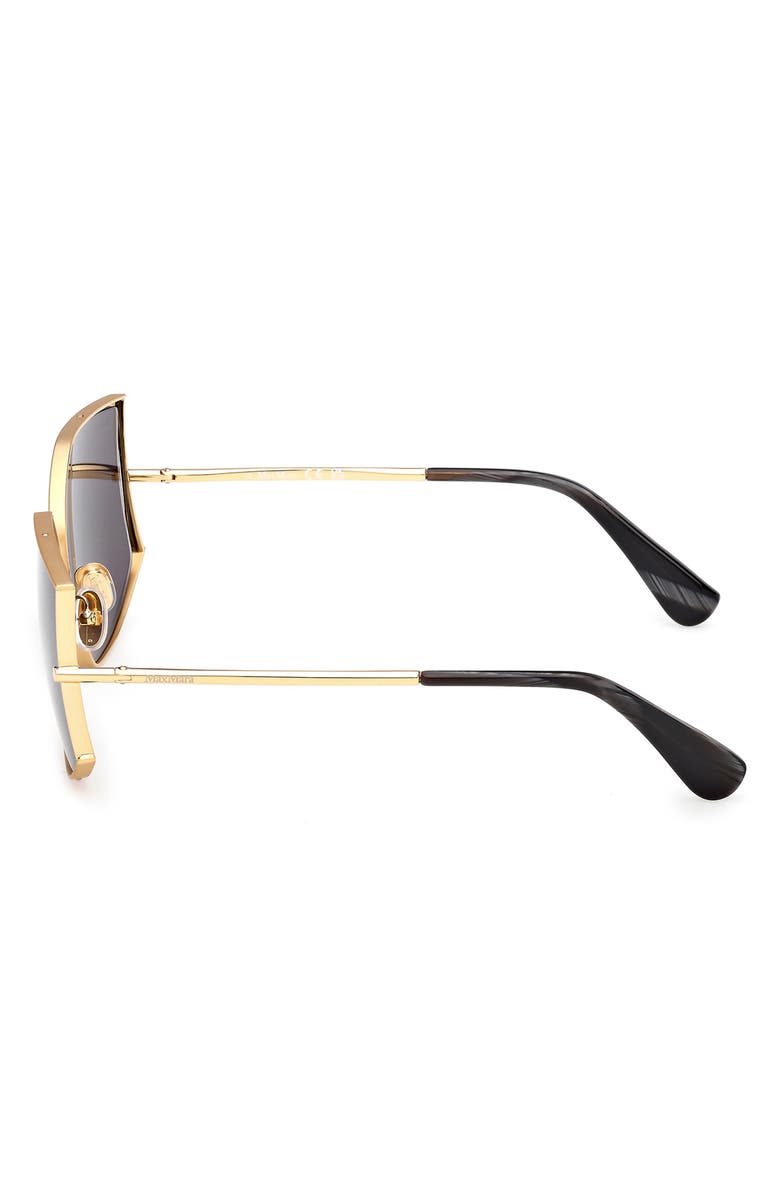 Max Mara Menton 59mm Cat Eye Sunglasses, Alternate, color, Deep Gold/ Black Horn/ Smoke