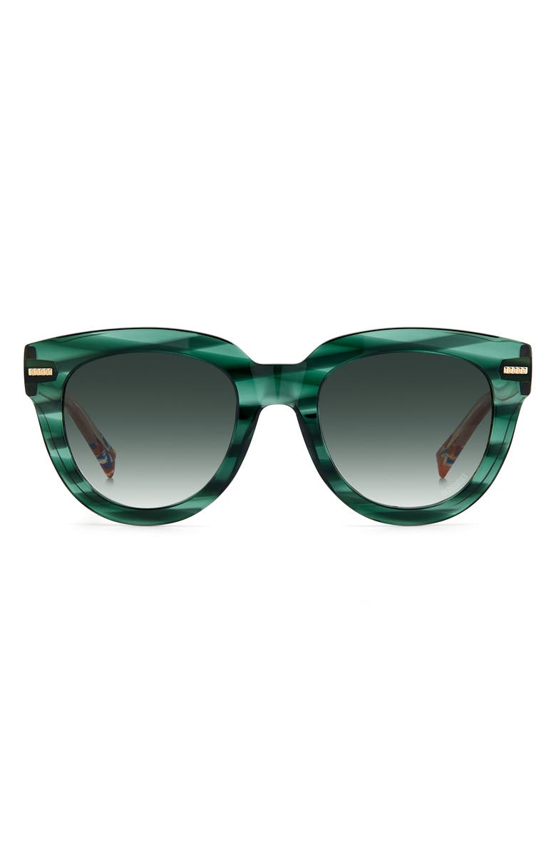 Missoni 51mm Square Frame Sunglasses, Main, color, Green Nude