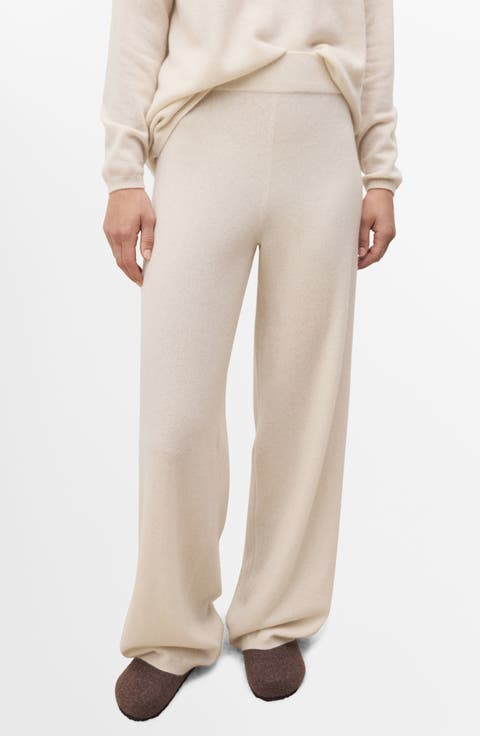 Cashmere Straight Leg Jogger Pants