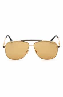 TOM FORD Jaden 60mm Polarized Navigator Sunglasses