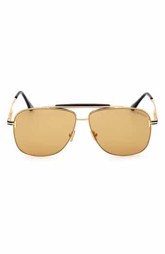 TOM FORD Jaden 60mm Polarized Navigator Sunglasses