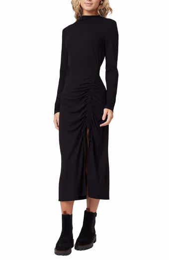 Scotch & Soda Asymmetric Ruched Long Sleeve Dress