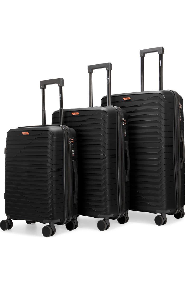 Bobcat Excavator 3 Piece Expandable Spinner Luggage Set with TSA Lock, Alternate, color, Black