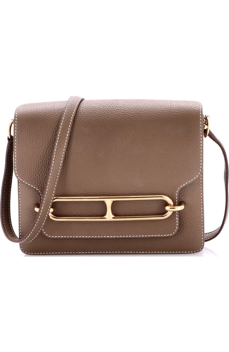 Pre-Owned Hermes Roulis Bag Clemence 23, Main, color, Etoupe