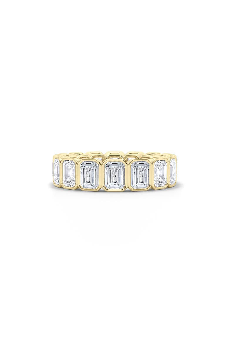 Emerald Bezel Lab Created Diamond Eternity Ring, Alternate, color, 2.73 CTW YELLOW GOLD