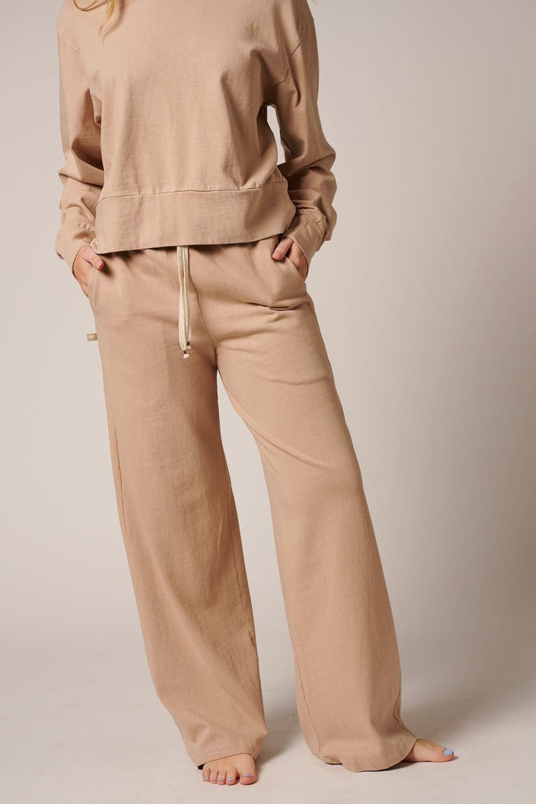 Womens Cotton Lounge Pant, Alternate, color, Bronzite