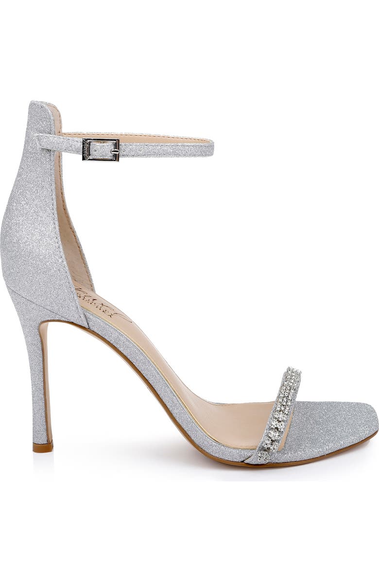 Jewel Badgley Mischka Adriane Jeweled Strap Sandal, Alternate, color, Silver