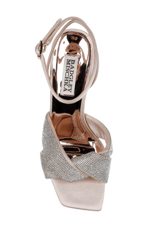 Badgley Mischka Collection Brinlee Ankle Strap Sandal In Blush Satin