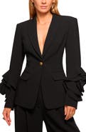 Ramy Brook Leah Ruffle Sleeve Blazer