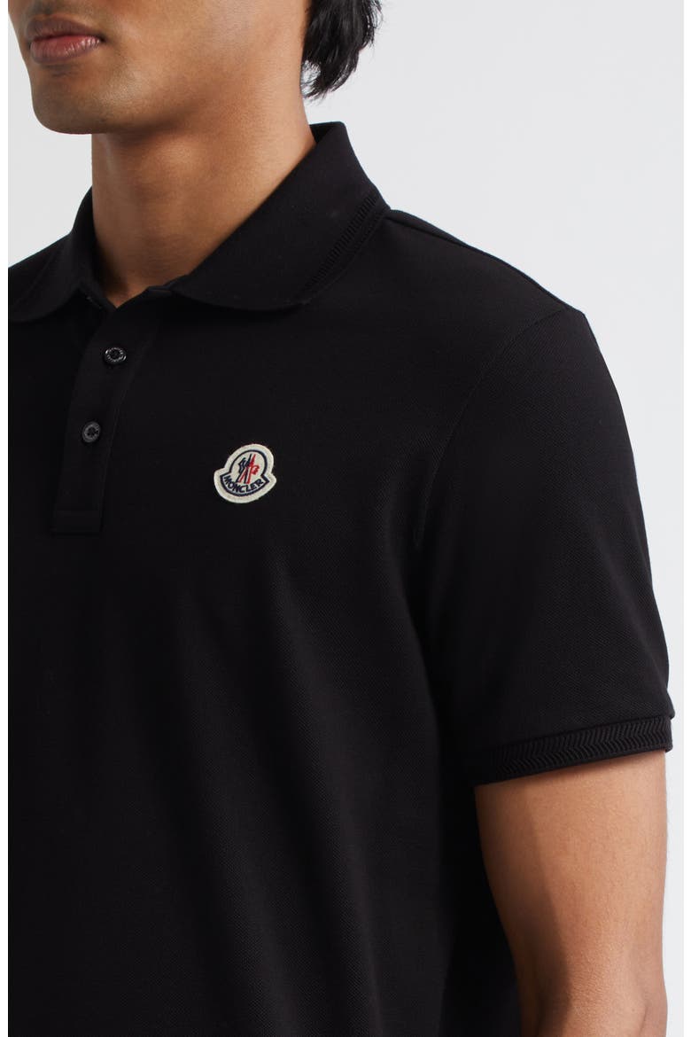 Logo Patch Cotton Piqué Polo, Alternate, color, BLACK