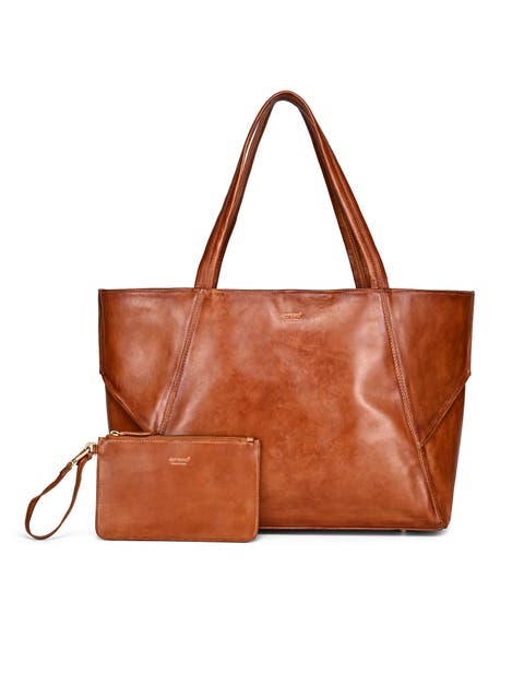 Wishbone Oversized Leather Carryall Tote