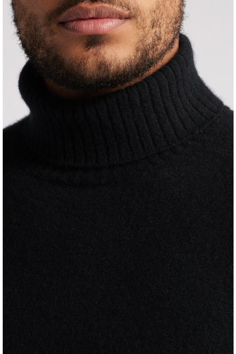 Cashmere Turtleneck Sweater, Alternate, color, BLACK CAVIAR
