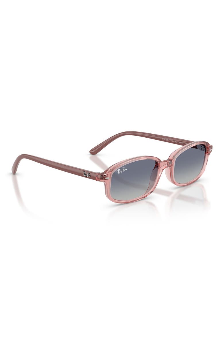 Kids' 49mm Irregular Sunglasses, Alternate, color, TRANSPARENT PINK / GREY BLUE