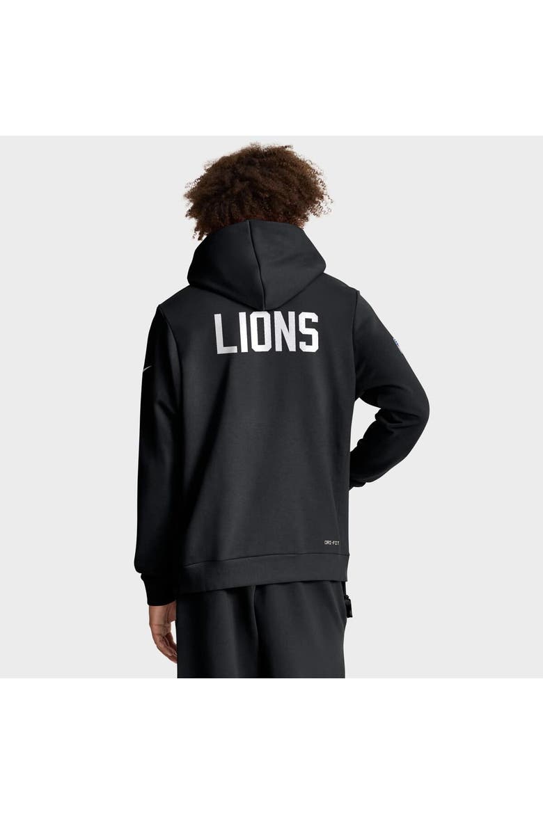 Men's Nike Black Detroit Lions Sideline Offensive Set Play Performance Pullover Hoodie, Alternate, color, Black