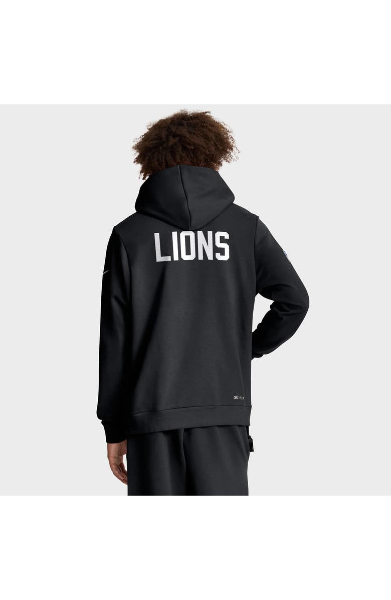 Nike Men's Nike Black Detroit Lions Sideline Offensive Set Play Performance Pullover Hoodie, Alternate, color, Black