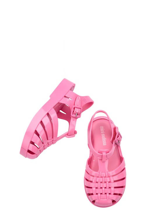 Mini Melissa Closed-toe Ankle-buckle Sandals In Pink