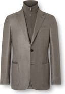 ZEGNA Oasi Cashmere Blend Sport Coat with Detachable Bib