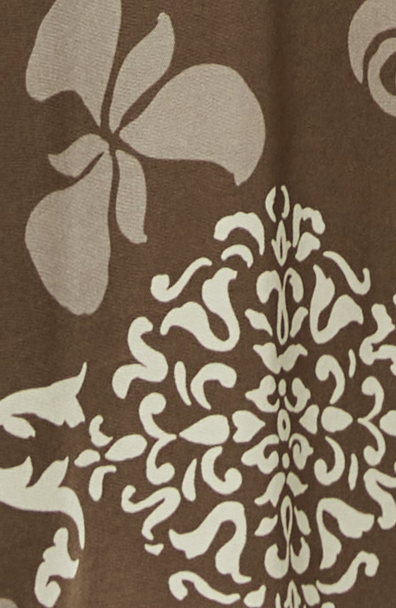 Marina Rinaldi Teiera Floral Long Sleeve Shirtdress, Alternate, color, Brown