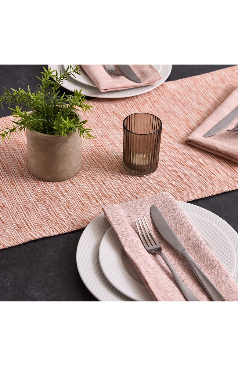 Design Imports Sedona Sunset Space Dyed Cotton Table Runner, Alternate, color, Orange