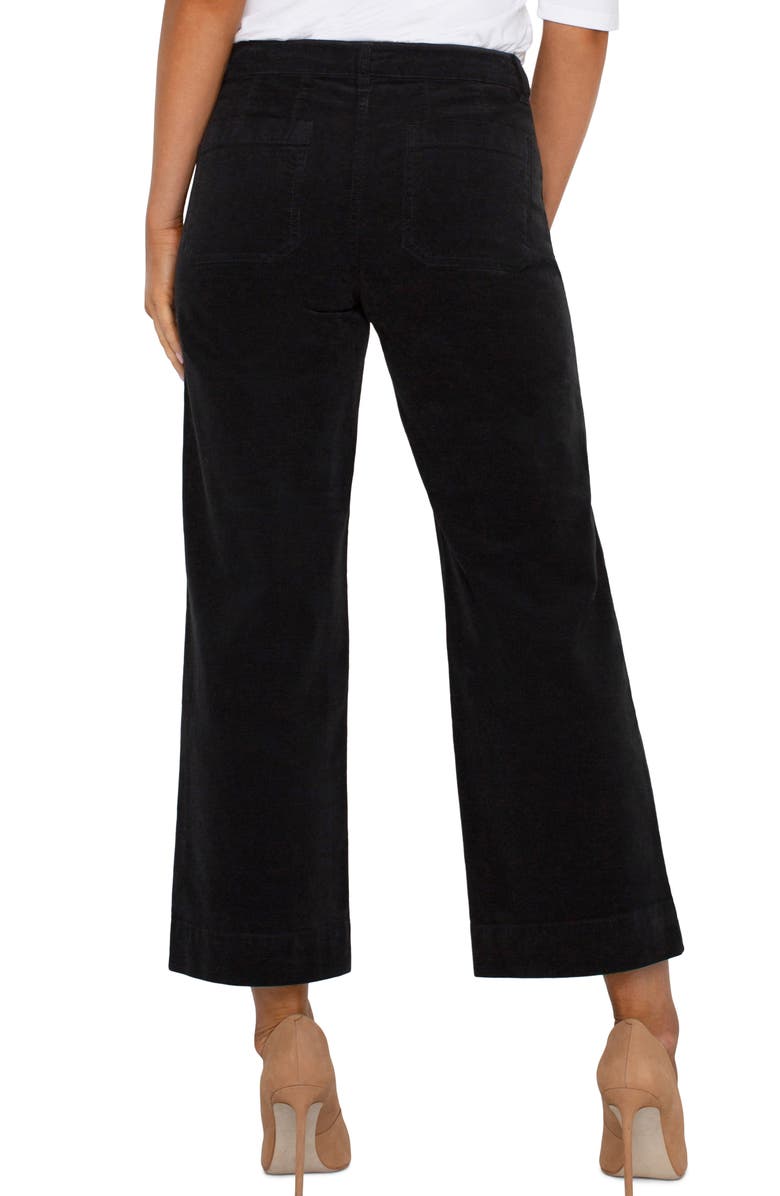 Liverpool Los Angeles Patch Pocket Mid Rise Ankle Wide Leg Corduroy Pants, Alternate, color,
